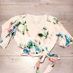 Leith beautiful off white wrap blouse